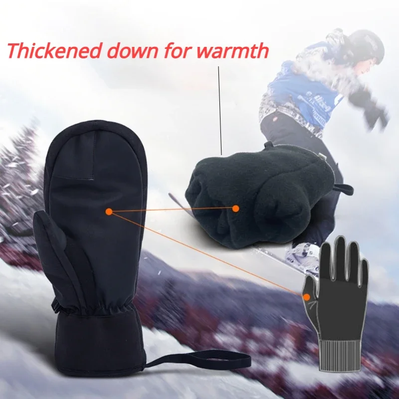 Ski Glove Waterproof - Kışlık Kayak Eldivenleri Su Geçirmez Dokunmatik