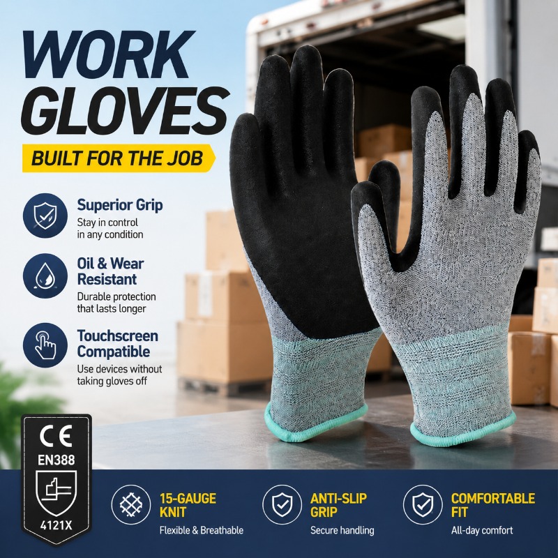 15 İğne İğnesi Polyester Nitri - Nitrile Mechanic Glove incelemesi ve fiyatı